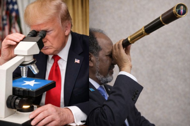 POTUS obsessed with Somalia while its leader can't recognise the blurred image in view